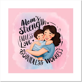 Mom's strength  Endless love Boundless Worries Mother's day | Mom lover gifts Posters and Art